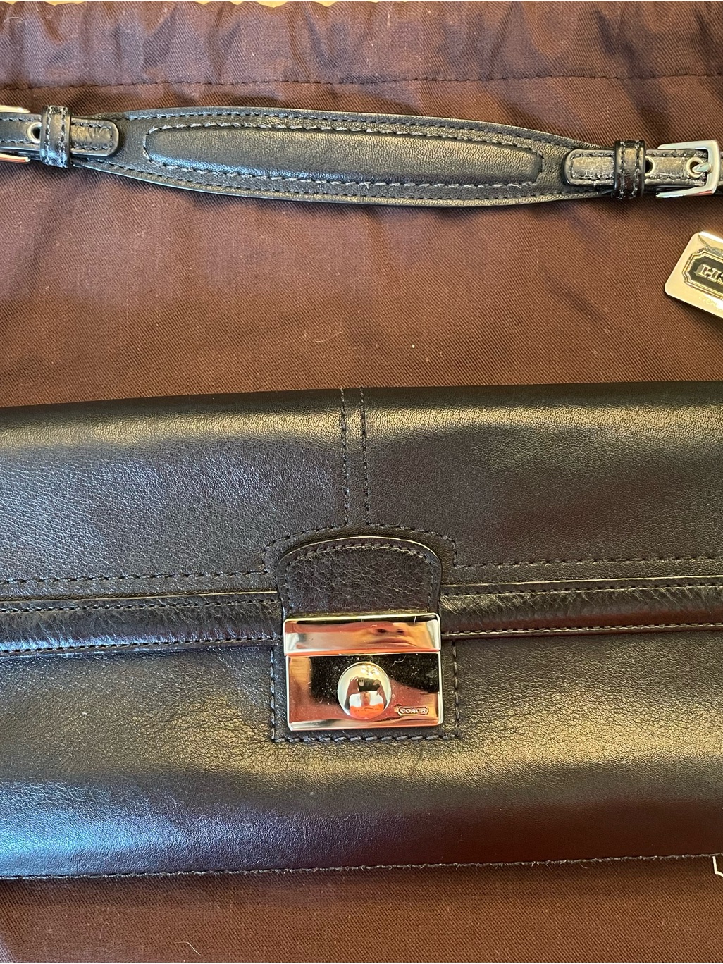 Coach Black Legacy Convertible Shoulder Bag/Clutch